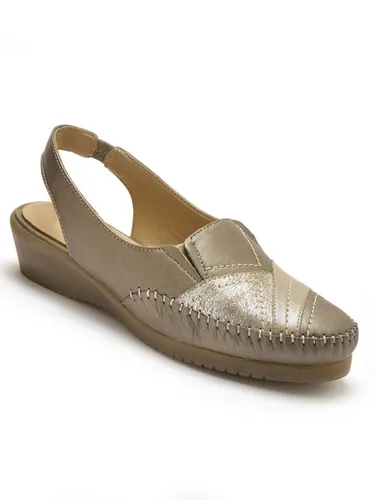 Sandales élastiquées tout cuir - Pédiconfort - Modalova