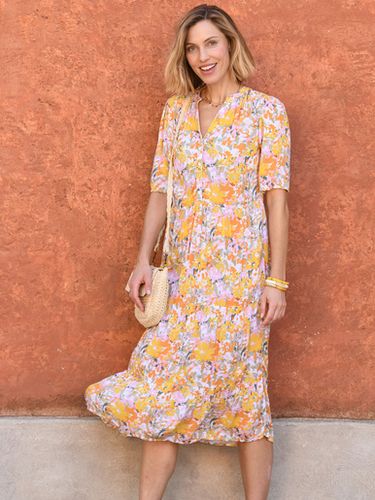 Robe longue à volants - Daxon - Modalova