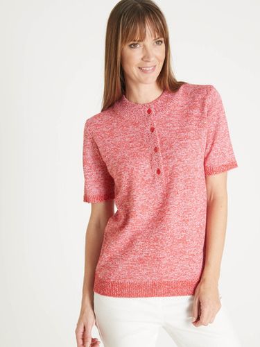 Pull col tunisien en maille chinée - Daxon - Modalova