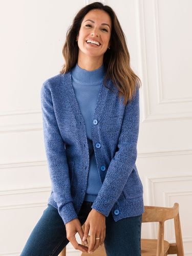 Gilet classique en maille chinée - Daxon - Modalova