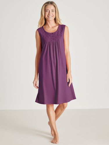Chemise de nuit avec broderie anglaise - Daxon - Modalova