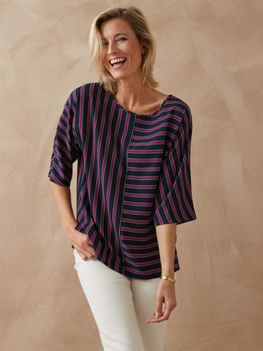 Blouse crêpe manches chauve-souris - Daxon - Modalova