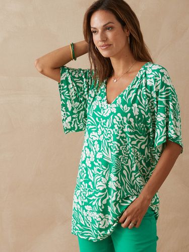 Tee-shirt V smocks au dos - Daxon - Modalova