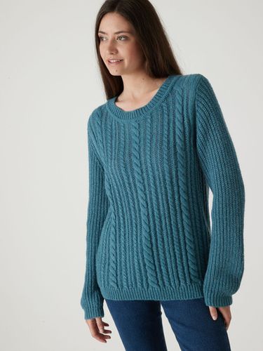 Pull torsadé avec laine et mohair - Daxon - Modalova