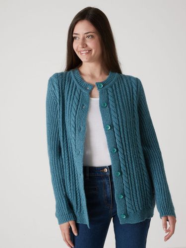 Cardigan torsadé laine et mohair - Daxon - Modalova