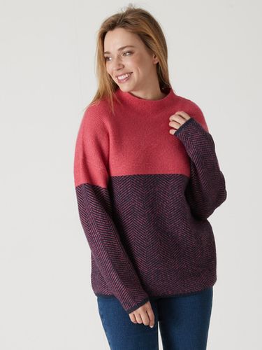 Pull jacquard col cheminée - Daxon - Modalova