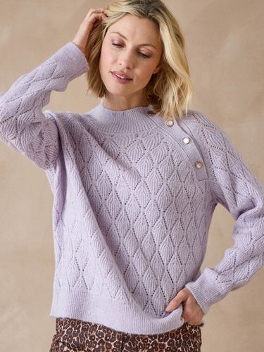 Pull maille fantaisie col montant - Daxon - Modalova