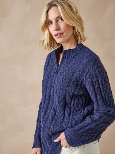 Gilet zippé col montant avec laine - Daxon - Modalova