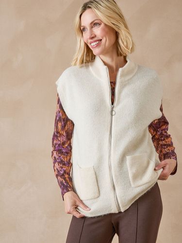 Gilet zippé sans manches côtes anglaises - Daxon - Modalova