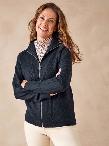 Gilet géométrique col camionneur zippé - Daxon - Modalova