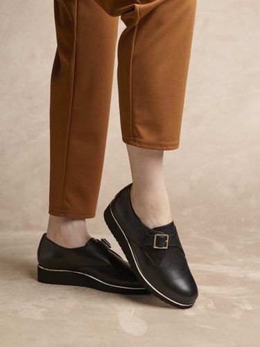Derbies cuir avec boucle - Pédiconfort - Modalova