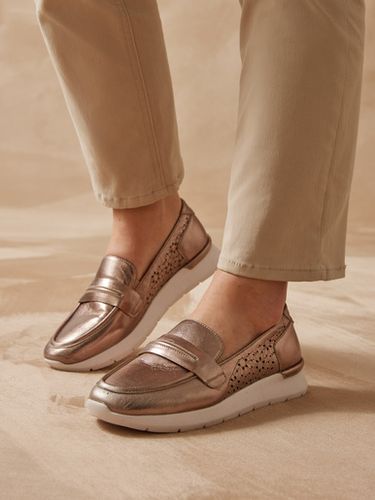 Mocassins cuir motifs ajourés - Pédiconfort - Modalova