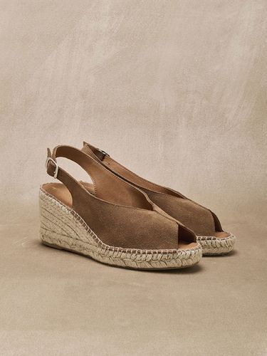 Sandales cuir velours esprit espadrilles - Pédiconfort - Modalova