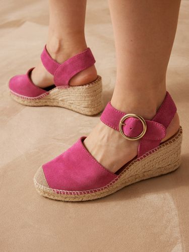 Sandales cuir velours - Pédiconfort - Modalova