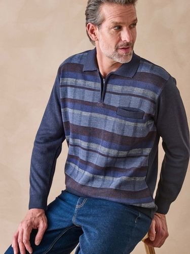 Pull polo zippé avec laine - Daxon - Modalova