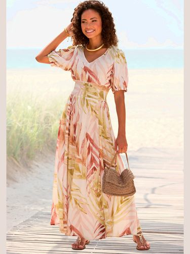 Robe longue large encolure en v - - LASCANA - Modalova