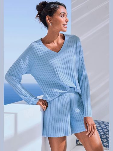 Pull en tricot ample avec encolure en v - French Connection - Modalova