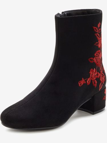 Bottines au motif floral en synthétique velours doux - LASCANA - Modalova