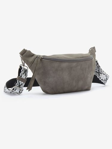 Sac banane tendance en matière douce avec petites poches intérieures et ceinture en tissu - Vivance - Modalova