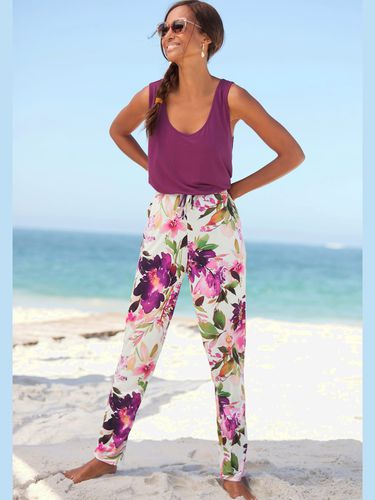 Pantalon en jersey ceinture élastique à cordon - Beachtime - Modalova