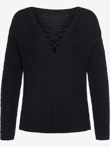 Pull en tricot, laçage - LASCANA - Modalova