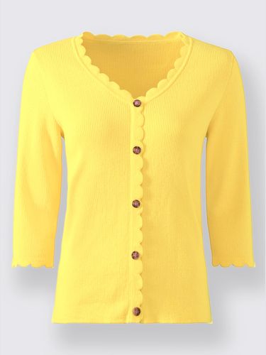 Pull à manches 3/4 fausse patte de boutonnage - Helline - Modalova