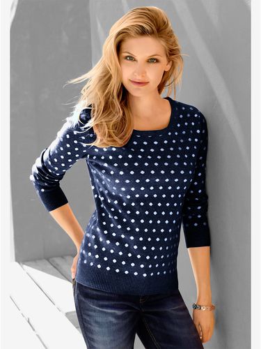 Pull à pois manches longues en jacquard - - Helline - Modalova