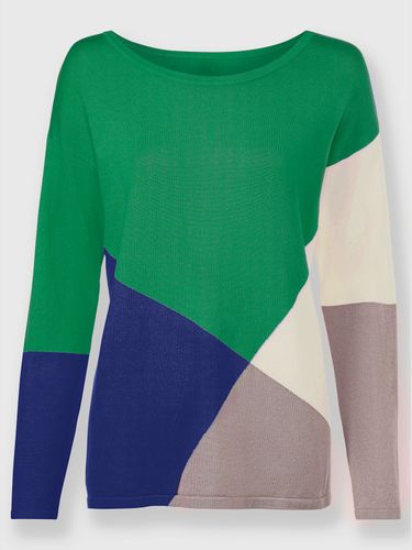 Pull en tricot fin motif color block tendance - - Rick Cardona - Modalova
