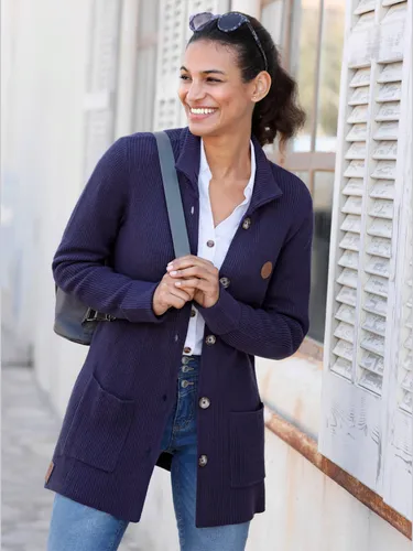 Veste longue en tricot 50% viscose - Collection L - Modalova