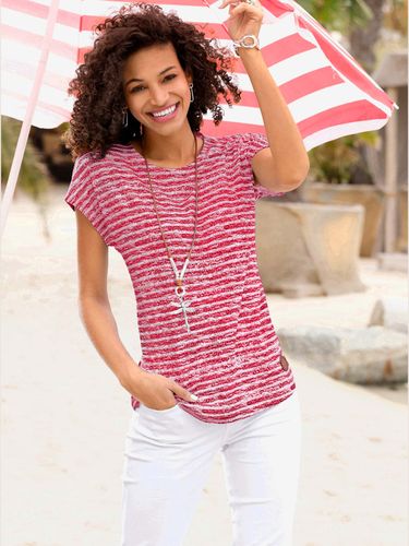 T-shirt à encolure ronde 50% coton - - Collection L - Modalova