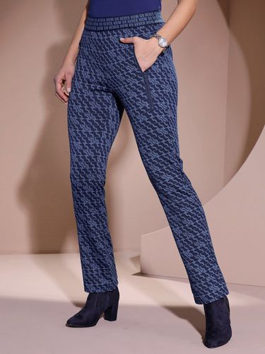 Pantalon en jacquard et jersey jacquard en jersey tendance - - Creation L - Modalova