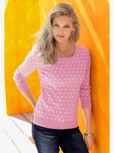 Pull à pois manches longues en jacquard - - Helline - Modalova