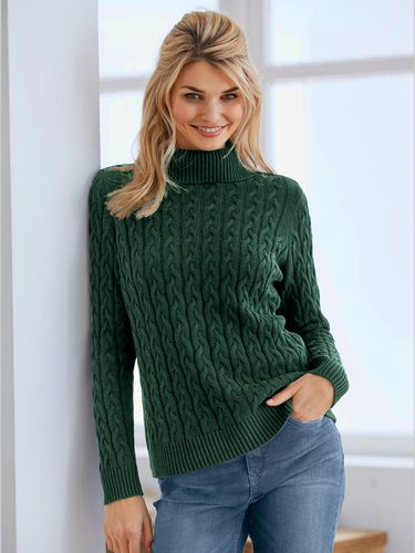 Pull col roulé motif torsadé classique - Linea Tesini - Modalova