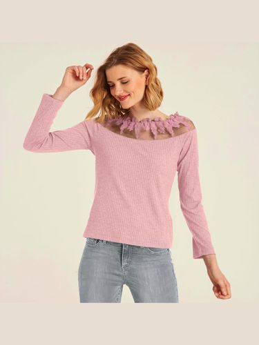 T-shirt à manches longues coupe ajustée - Linea Tesini - Modalova