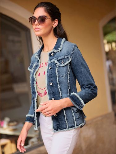 Veste en jean qualité coton - Mandarin - Modalova