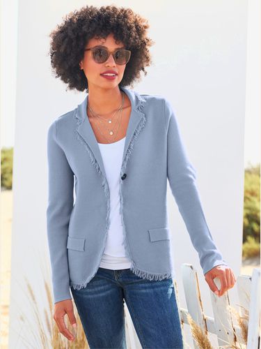 Veste en tricot bords à fines franges - Linea Tesini - Modalova