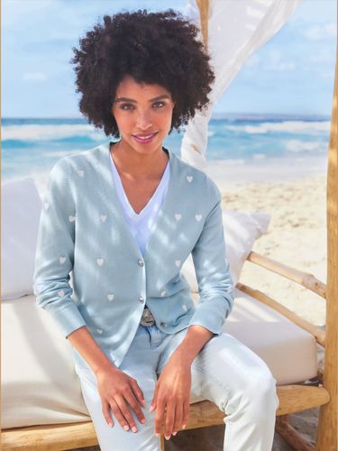 Veste en tricot fin motif cœur tendance - Linea Tesini - Modalova