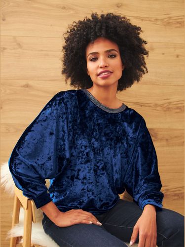 T-shirt manches chauve-souris rubans contrastés brillants - Linea Tesini - Modalova
