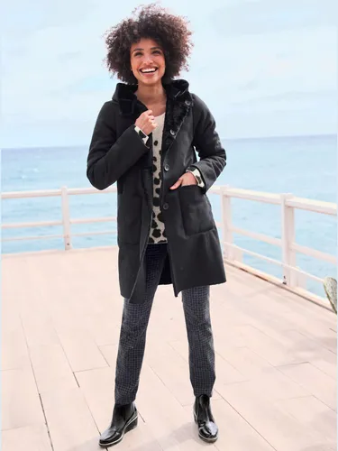 Manteau imitation fourrure modèle réversible - Linea Tesini - Modalova