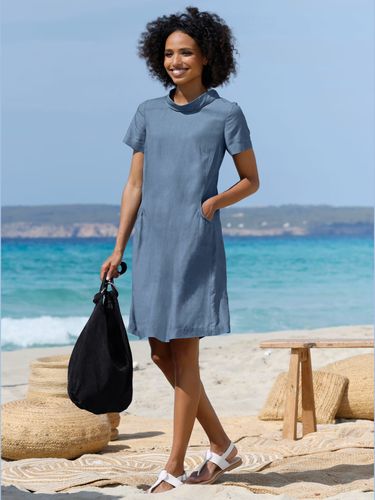 Robe en jean col à revers élégant - Linea Tesini - Modalova