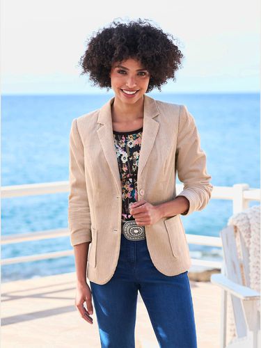 Blazer en velours côtelé coutures princesse structurantes - Linea Tesini - Modalova