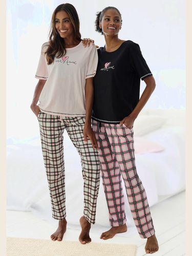 Lot de 2 pyjamas avec imprimé devant - , -, , - à carreaux - Vivance Dreams - Modalova