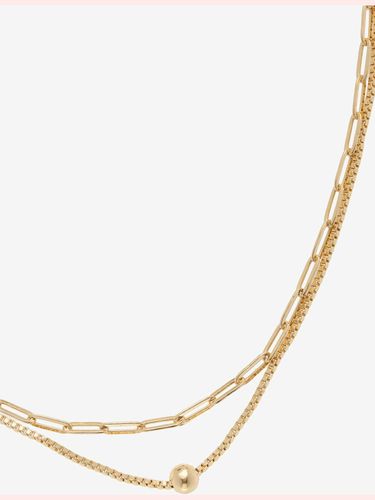 Chaîne avec pendentif collier à 2 rangs avec pendentif en forme de sphère - LASCANA - Modalova