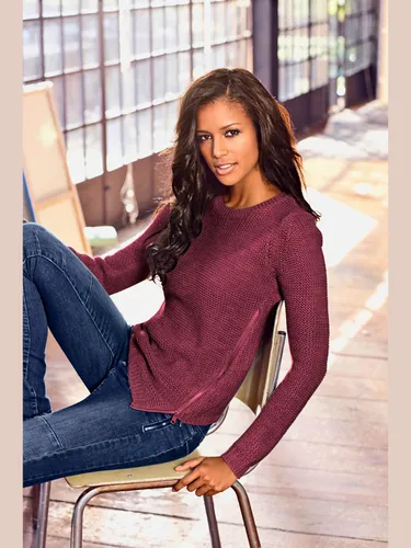Pull en tricot look asymétrique tendance avec glissière - Rick Cardona - Modalova