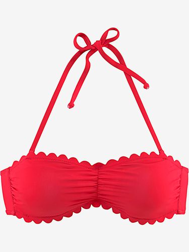 Haut de maillot de bain bandeau bords ondulés au laser - LASCANA - Modalova