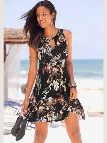 Robe de plage col v avec accessoire - - LASCANA - Modalova