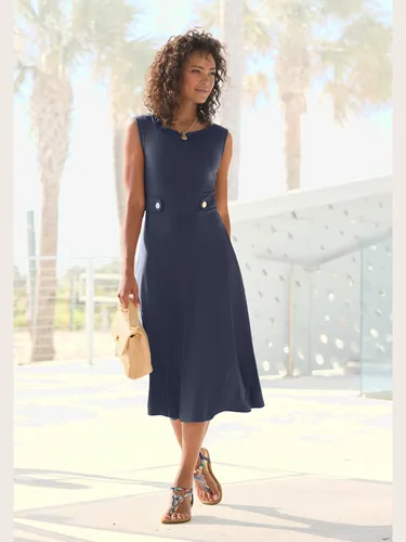 Robe mi-longue encolure ronde - LASCANA - Modalova