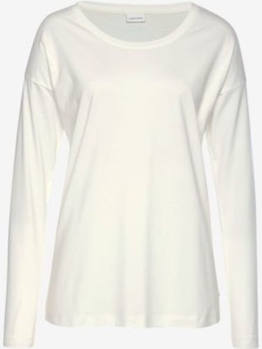 Haut de pyjama t-shirt à manches longues décontracté - - Écru - LASCANA - Modalova