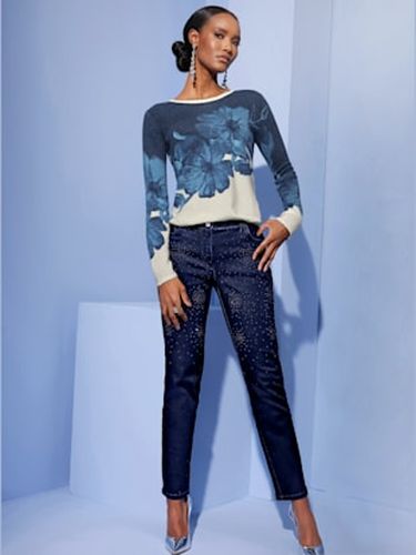 Pull en tricot fin 30% laine - Creation L - Modalova