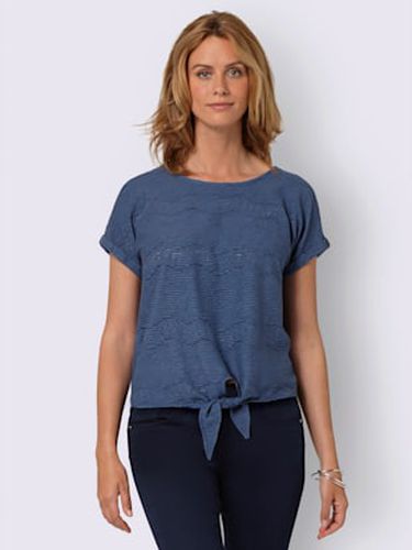 T-shirt à encolure ronde jacquard en jersey tendance - Helline - Modalova